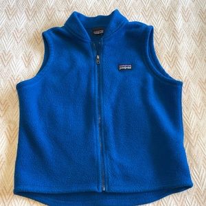 Kids Patagonia Blue zippered Fleece Vest Size 6/7